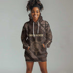 Chinua Achebe Hoodie Dress with Tribal Symbol Design, The Storyteller Quote and Africa Wrote Back - African Pride