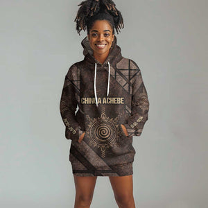 Chinua Achebe Hoodie Dress with Tribal Symbol Design, The Storyteller Quote and Africa Wrote Back - African Pride
