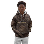 Chinua Achebe Kid Hoodie with Tribal Symbol Design, The Storyteller Quote and Africa Wrote Back - African Pride