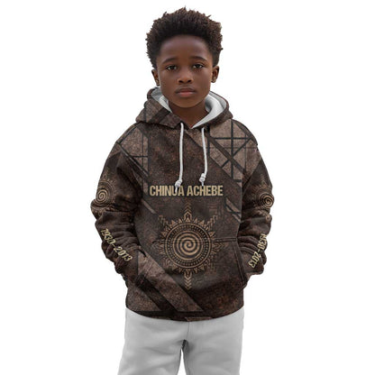 Chinua Achebe Kid Hoodie with Tribal Symbol Design, The Storyteller Quote and Africa Wrote Back - African Pride
