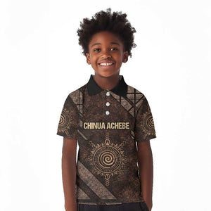 Chinua Achebe Kid Polo Shirt with Tribal Symbol Design, The Storyteller Quote and Africa Wrote Back - African Pride