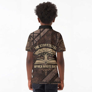 Chinua Achebe Kid Polo Shirt with Tribal Symbol Design, The Storyteller Quote and Africa Wrote Back - African Pride