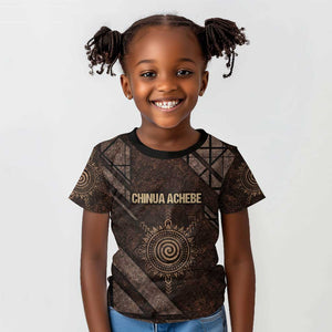 Chinua Achebe Kid T shirt with Tribal Symbol Design, The Storyteller Quote and Africa Wrote Back - African Pride