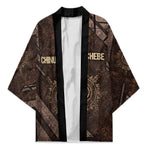 Chinua Achebe Kimono with Tribal Symbol Design, The Storyteller Quote and Africa Wrote Back - African Pride