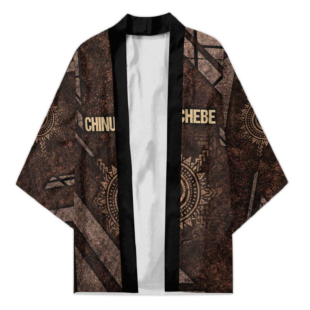 Chinua Achebe Kimono with Tribal Symbol Design, The Storyteller Quote and Africa Wrote Back - African Pride