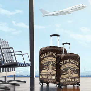 Chinua Achebe Luggage Cover with Tribal Symbol Design, The Storyteller Quote and Africa Wrote Back - African Pride