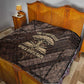 Chinua Achebe Quilt with Tribal Symbol Design, The Storyteller Quote and Africa Wrote Back - African Pride