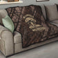 Chinua Achebe Quilt with Tribal Symbol Design, The Storyteller Quote and Africa Wrote Back - African Pride