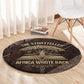 Chinua Achebe Round Carpet with Tribal Symbol Design, The Storyteller Quote and Africa Wrote Back - African Pride