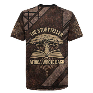 Chinua Achebe Rugby Jersey with Tribal Symbol Design, The Storyteller Quote and Africa Wrote Back - African Pride