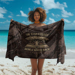 Chinua Achebe Sarong with Tribal Symbol Design, The Storyteller Quote and Africa Wrote Back - African Pride