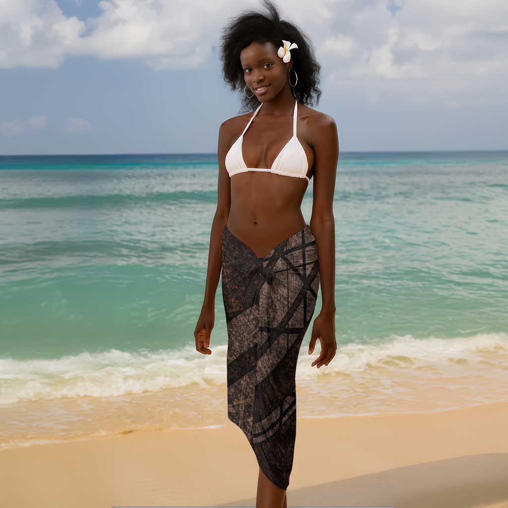 Chinua Achebe Sarong with Tribal Symbol Design, The Storyteller Quote and Africa Wrote Back - African Pride