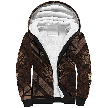 Chinua Achebe Sherpa Hoodie with Tribal Symbol Design, The Storyteller Quote and Africa Wrote Back - African Pride
