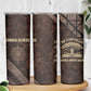 Chinua Achebe Skinny Tumbler with Tribal Symbol Design, The Storyteller Quote and Africa Wrote Back - African Pride