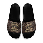 Chinua Achebe Slide Sandals with Tribal Symbol Design, The Storyteller Quote and Africa Wrote Back - African Pride