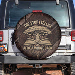 Chinua Achebe Spare Tire Cover with Tribal Symbol Design, The Storyteller Quote and Africa Wrote Back - African Pride