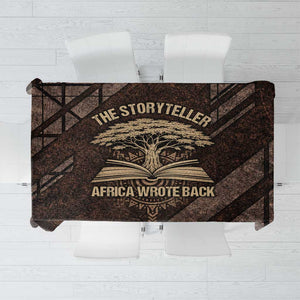 Chinua Achebe Tablecloth with Tribal Symbol Design, The Storyteller Quote and Africa Wrote Back - African Pride