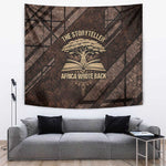 Chinua Achebe Tapestry with Tribal Symbol Design, The Storyteller Quote and Africa Wrote Back - African Pride