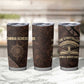 Chinua Achebe Tumbler Cup with Tribal Symbol Design, The Storyteller Quote and Africa Wrote Back - African Pride