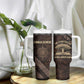 Chinua Achebe Tumbler With Handle with Tribal Symbol Design, The Storyteller Quote and Africa Wrote Back - African Pride