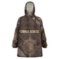 Chinua Achebe Wearable Blanket Hoodie with Tribal Symbol Design, The Storyteller Quote and Africa Wrote Back - African Pride