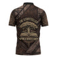 Chinua Achebe Zipper Polo Shirt with Tribal Symbol Design, The Storyteller Quote and Africa Wrote Back - African Pride