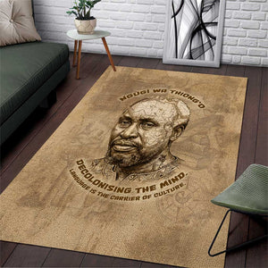 Ngugi wa Thiong O Area Rug Vintage Map Ancient African Library - Decolonising the Mind - African Pride