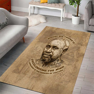 Ngugi wa Thiong O Area Rug Vintage Map Ancient African Library - Decolonising the Mind - African Pride