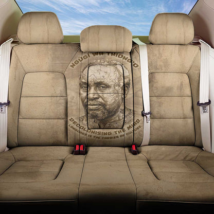 Ngugi wa Thiong O Back Car Seat Cover Vintage Map Ancient African Library - Decolonising the Mind - African Pride
