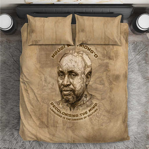Ngugi wa Thiong O Bedding Set Vintage Map Ancient African Library - Decolonising the Mind - African Pride