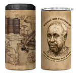 Ngugi wa Thiong O 4 in 1 Can Cooler Tumbler Vintage Map Ancient African Library - Decolonising the Mind - African Pride
