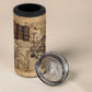 Ngugi wa Thiong O 4 in 1 Can Cooler Tumbler Vintage Map Ancient African Library - Decolonising the Mind - African Pride