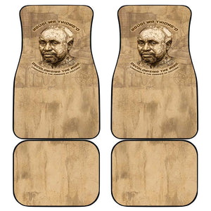 Ngugi wa Thiong O Car Mats Vintage Map Ancient African Library - Decolonising the Mind - African Pride