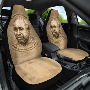 Ngugi wa Thiong O Car Seat Cover Vintage Map Ancient African Library - Decolonising the Mind - African Pride