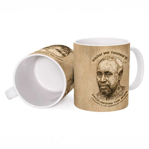 Ngugi wa Thiong O Ceramic Mug Vintage Map Ancient African Library - Decolonising the Mind - African Pride