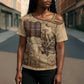 Ngugi wa Thiong O Cross Shoulder Shirt Vintage Map Ancient African Library - Decolonising the Mind - African Pride