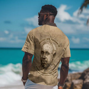 Ngugi wa Thiong O Hawaiian Shirt Vintage Map Ancient African Library - Decolonising the Mind - African Pride