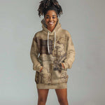Ngugi wa Thiong O Hoodie Dress Vintage Map Ancient African Library - Decolonising the Mind - African Pride