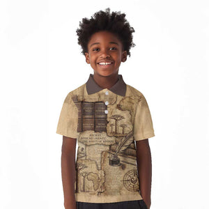 Ngugi wa Thiong O Kid Polo Shirt Vintage Map Ancient African Library - Decolonising the Mind - African Pride