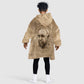 Ngugi wa Thiong O Kid Wearable Blanket Hoodie Vintage Map Ancient African Library - Decolonising the Mind - African Pride