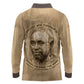 Ngugi wa Thiong O Long Sleeve Polo Shirt Vintage Map Ancient African Library - Decolonising the Mind - African Pride