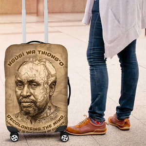 Ngugi wa Thiong O Luggage Cover Vintage Map Ancient African Library - Decolonising the Mind - African Pride