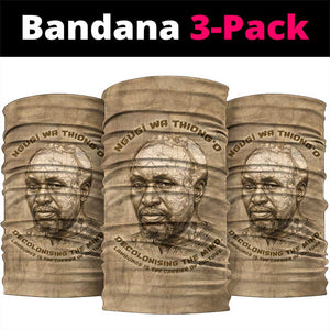 Ngugi wa Thiong O Neck Gaiter Vintage Map Ancient African Library - Decolonising the Mind - African Pride