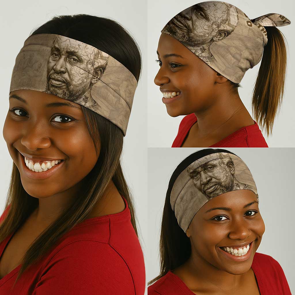 Ngugi wa Thiong O Neck Gaiter Vintage Map Ancient African Library - Decolonising the Mind - African Pride