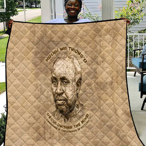 Ngugi wa Thiong O Quilt Vintage Map Ancient African Library - Decolonising the Mind - African Pride