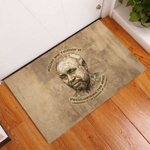 Ngugi wa Thiong O Rubber Doormat Vintage Map Ancient African Library - Decolonising the Mind - African Pride