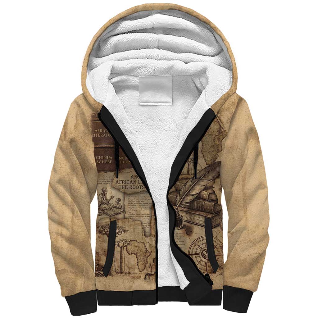 Ngugi wa Thiong O Sherpa Hoodie Vintage Map Ancient African Library - Decolonising the Mind - African Pride