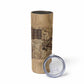 Ngugi wa Thiong O Skinny Tumbler Vintage Map Ancient African Library - Decolonising the Mind - African Pride