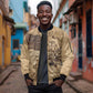 Ngugi wa Thiong O Sleeve Zip Bomber Jacket Vintage Map Ancient African Library - Decolonising the Mind - African Pride