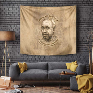 Ngugi wa Thiong O Tapestry Vintage Map Ancient African Library - Decolonising the Mind - African Pride